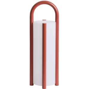 Kave Home Červená přenosná zahradní LED lampa Leros 48 cm