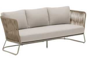 Kave Home Béžová kovová zahradní pohovka Saconca 189 cm