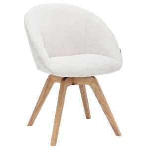 Micadoni Bílá otočná jídelní židle Ona