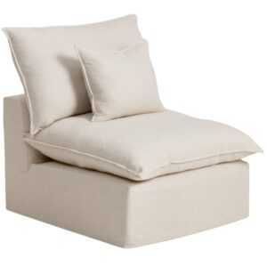 Kave Home Béžové křeslo Anarela 90 cm s odnímatelným potahem