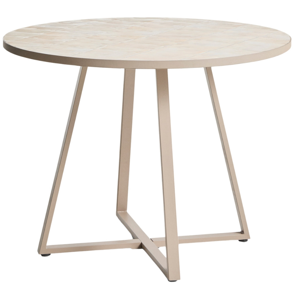 Kave Home Béžový zahradní stůl Tella Ø 120 cm