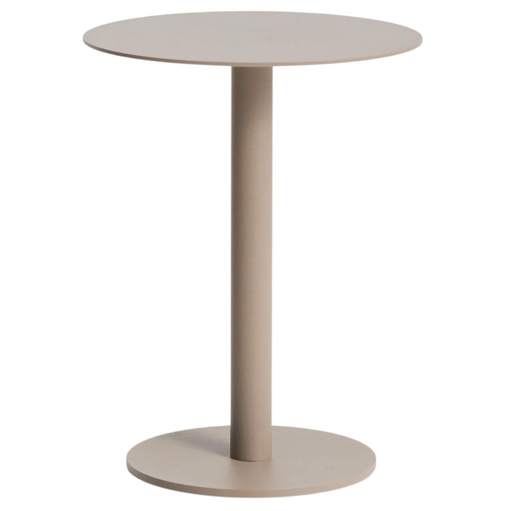 Kave Home Béžový hliníkový zahradní stolek Asinara ⌀ 40 cm