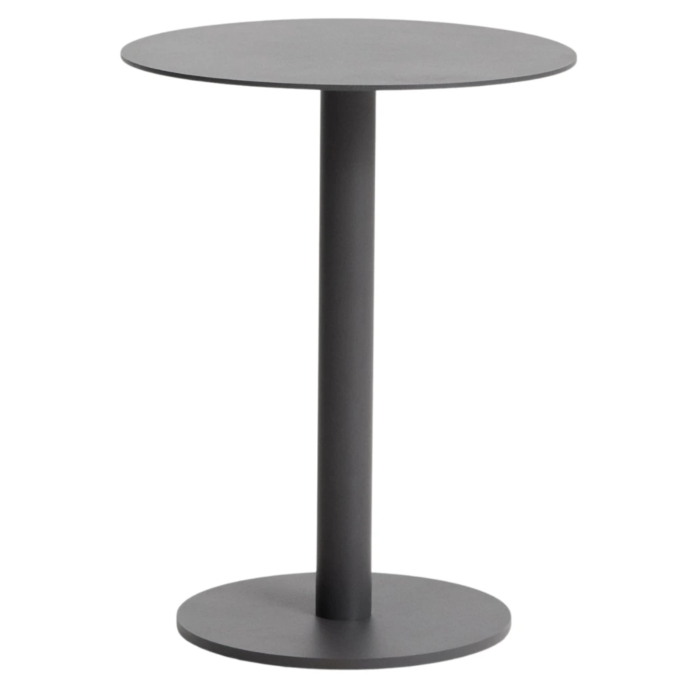 Kave Home Šedý hliníkový zahradní stolek Asinara ⌀ 40 cm
