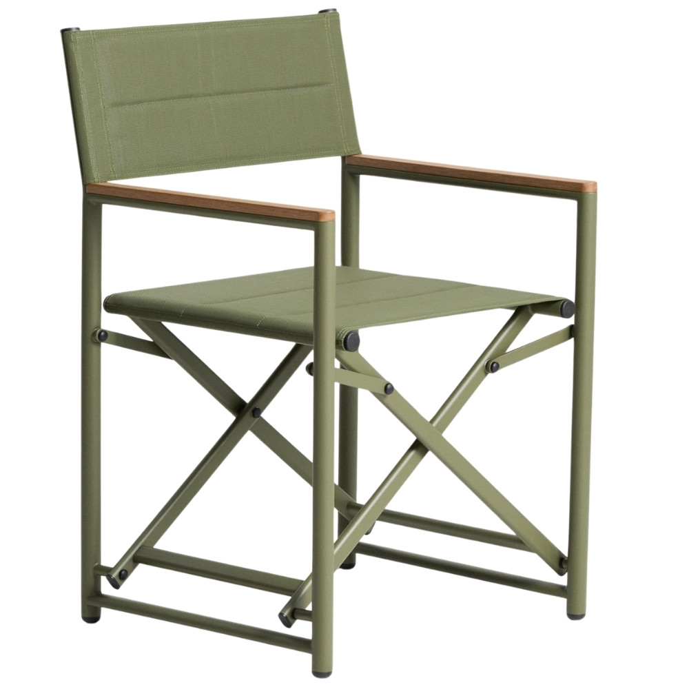 Kave Home Zelená skládací zahradní židle Tisno