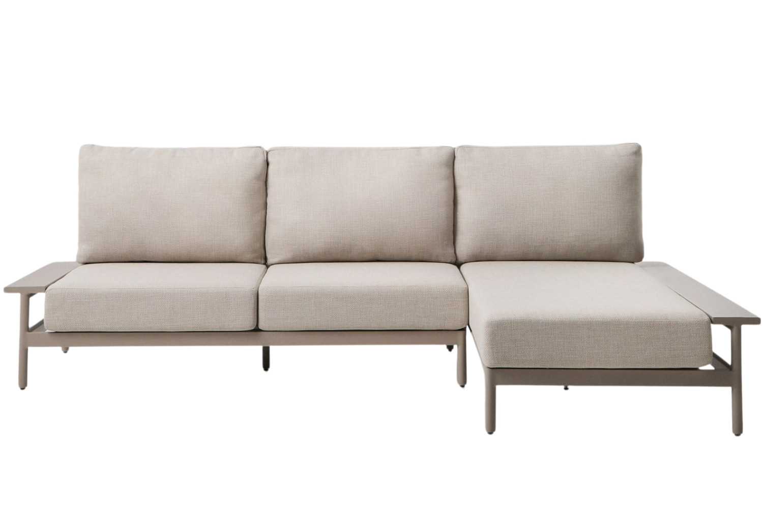 Kave Home Béžová zahradní rohová pohovka Vathi 250 cm