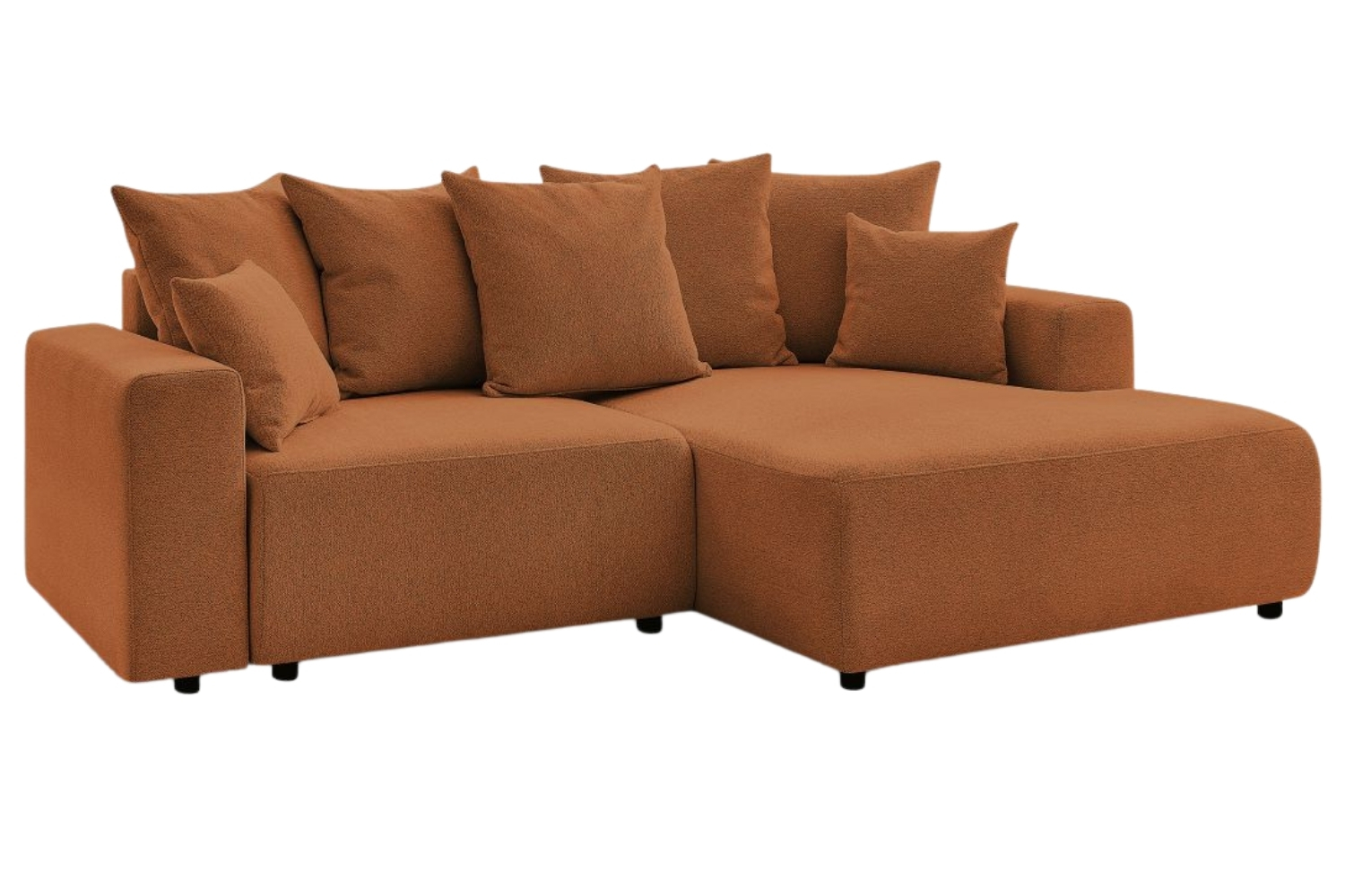 Bobochic Paris Terakotově oranžová rozkládací pohovka Atilla 244 cm