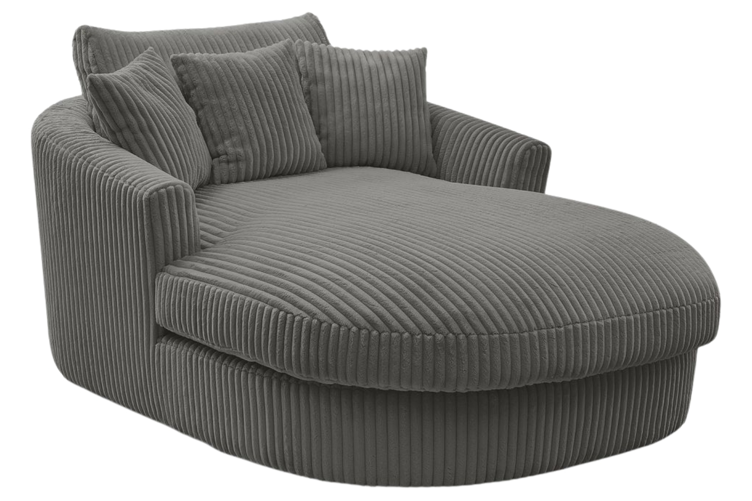 Bobochic Paris Tmavě šedá manšestrová lenoška Belem 198 cm