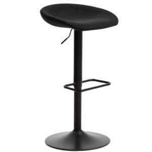 Kave Home Černá čalouněná barová židle Danua 58-82 cm