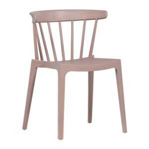 WOOOD Světle růžová plastová zahradní jídelní židle Bliss