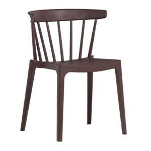 WOOOD Fialovohnědá plastová zahradní jídelní židle Bliss