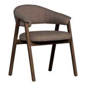 WOOOD Světle hnědá jídelní židle Tunar s hnědou dubovou podnoží