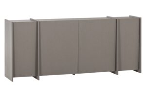 WOOOD Šedá dřevěná komoda Brock 200 x 44 cm