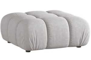 Micadoni Světle šedá podnožka Bellis II. 94 x 94 cm