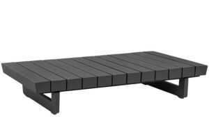 Bizzotto Šedý hliníkový zahradní stolek Infinity 126 x 74 cm