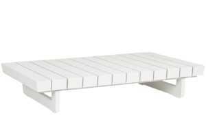 Bizzotto Bílý hliníkový zahradní stolek Infinity 126 x 74 cm