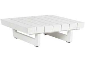 Bizzotto Bílý hliníkový zahradní stolek Infinity 74 x 74 cm