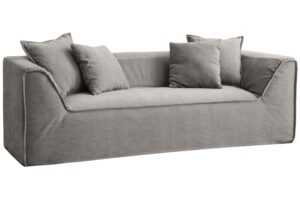 Micadoni Šedá dvoumístná pohovka Milton 200 cm