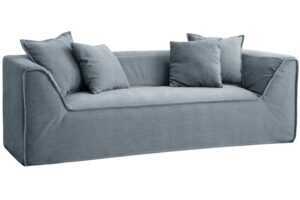 Micadoni Modrá dvoumístná pohovka Milton 200 cm