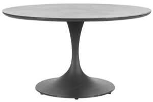 Bizzotto Šedý zahradní stůl Arnold Ø 120 cm s keramickou deskou