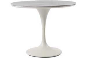 Bizzotto Krémový zahradní stůl Arnold Ø 90 cm s keramickou deskou