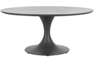 Bizzotto Šedý zahradní stůl Arnold Ø 158 cm s keramickou deskou