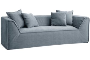 Micadoni Modrá trojmístná pohovka Milton 230 cm