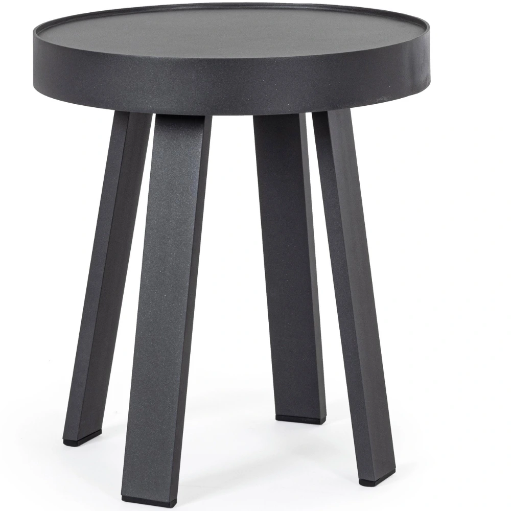 Bizzotto Černý kovový zahradní stolek Spyro ⌀ 41 cm