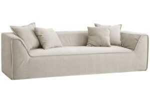 Micadoni Světle béžová čtyřmístná pohovka Milton 260 cm