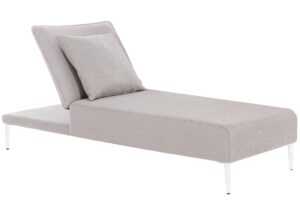Bizzotto Světle šedé zahradní lehátko Viper