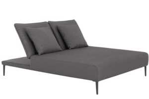 Bizzotto Tmavě šedé zahradní dvojlehátko Viper