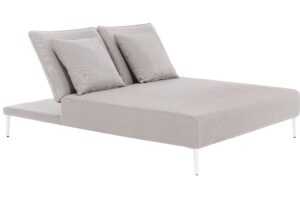 Bizzotto Světle šedé zahradní dvojlehátko Viper