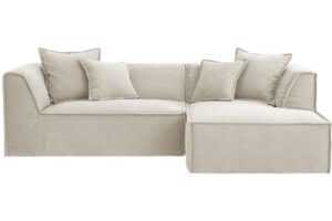 Micadoni Světle béžová rohová pohovka Milton 270 cm