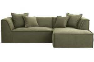 Micadoni Světle zelená rohová pohovka Milton 270 cm