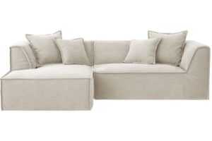 Micadoni Světle béžová rohová pohovka Milton 270 cm