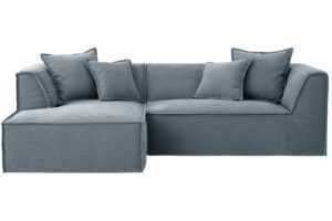 Micadoni Modrá rohová pohovka Milton 270 cm