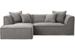 Micadoni Šedá rohová pohovka Milton 270 cm