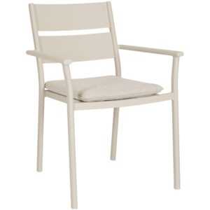 Bizzotto Krémová kovová zahradní židle Molokai