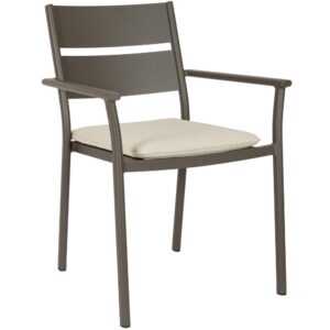 Bizzotto Hnědá kovová zahradní židle Molokai