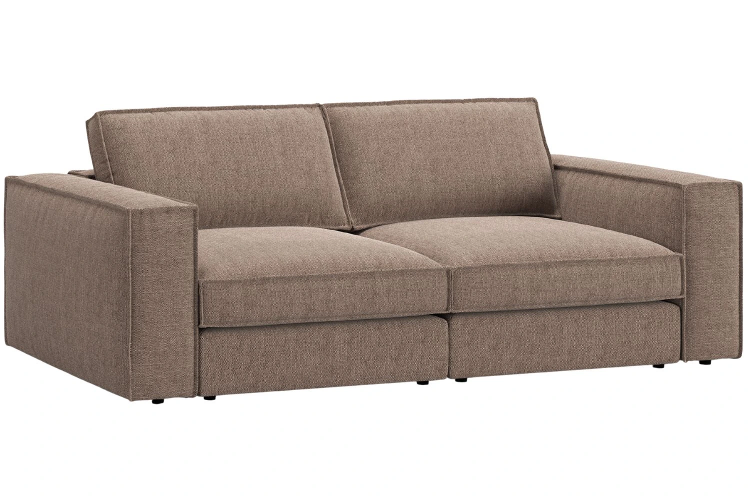 Micadoni Hnědá trojmístná pohovka Pola 236 cm