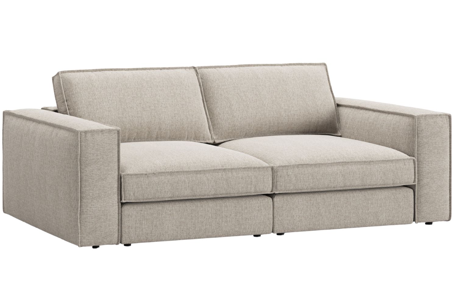 Micadoni Pískově hnědá trojmístná pohovka Pola 236 cm