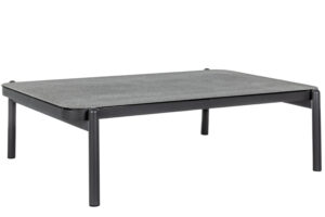 Bizzotto Tmavě šedý skleněný zahradní konferenční stolek Florencia 120 x 75 cm