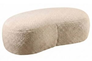 Mesonica Světle béžová podnožka Galet 120 x 70 cm