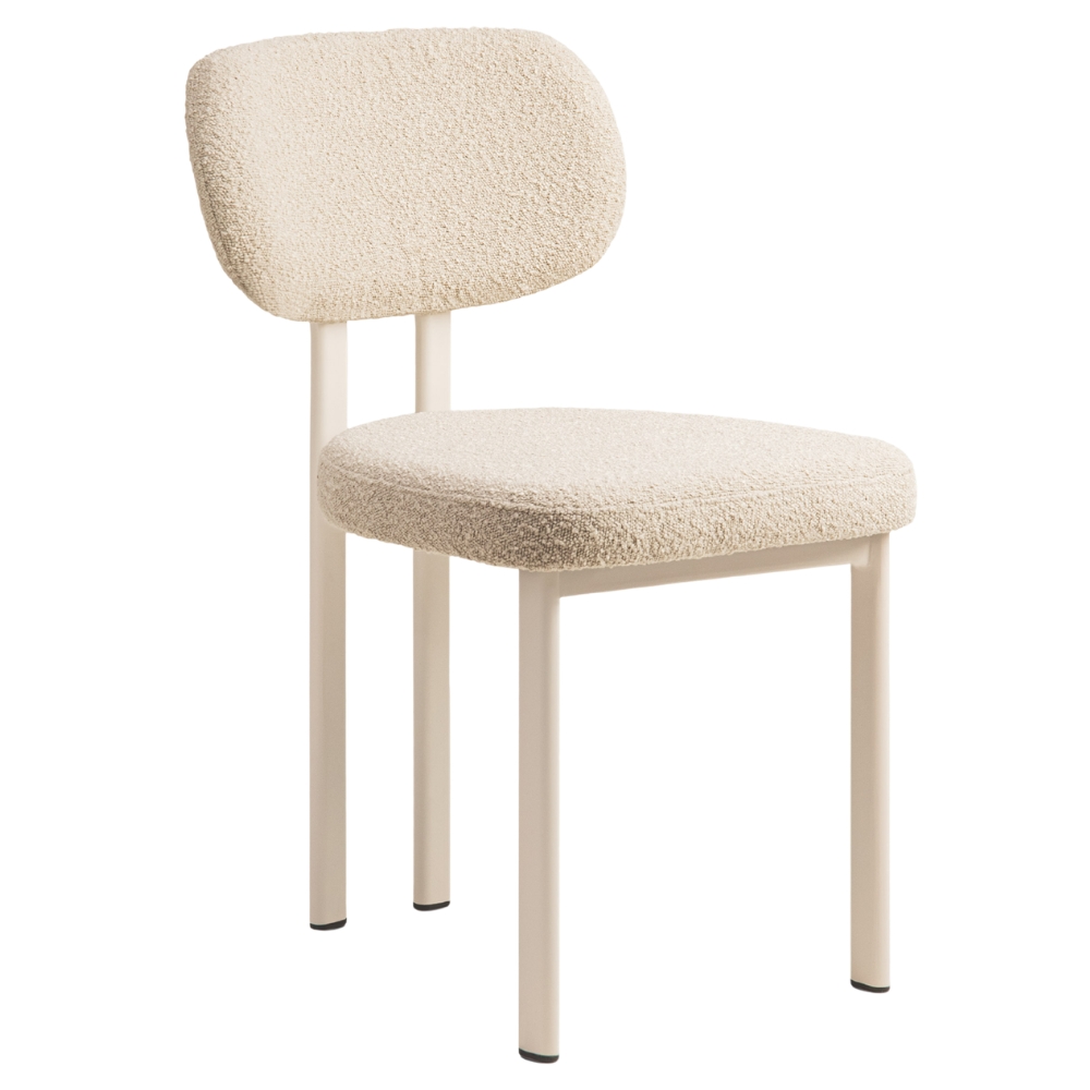 Micadoni Béžová bouclé jídelní židle Sam