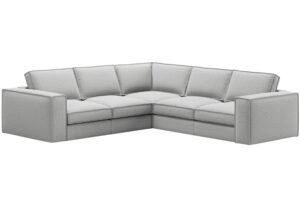 Micadoni Světle šedá rohová pohovka Pola 284 cm