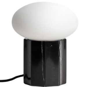 Kave Home Černá mramorová stolní lampa Idela Ø16 cm