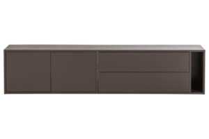 WOOOD Hnědý dřevěný TV stolek Settle Down 200 x 44 cm