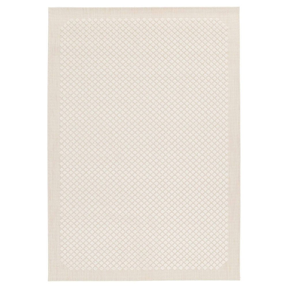 Fargotex Krémově bílý zahradní koberec Hexa 160 x 230 cm