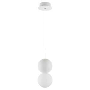 Nova Luce Bílé skleněné závěsné světlo Zero 10 cm
