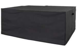 Nordic Living Černý ochranný obal na zahradní set stolu se čtyřmi židlemi Alex 180 x 155 cm