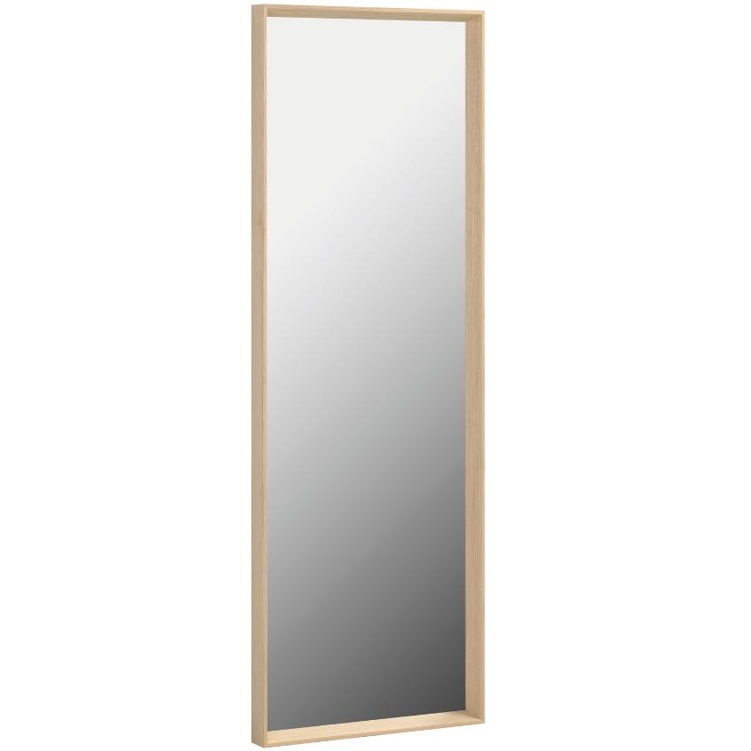 Kave Home Přírodní dřevěné nástěnné zrcadlo Nerina 52 x 152 cm
